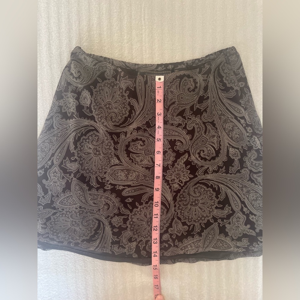 Vintage Express Paisley Brown Skirt - Picture 7 of 8